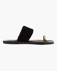 Emme Parsons Agnes woven suede sandals - Black Black