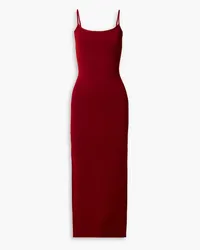 GALVAN Bella stretch-knit midi dress - Burgundy Burgundy