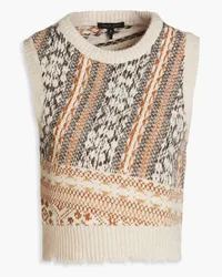 Rag & Bone Distressed Fair Isle wool-blend vest - Brown Brown