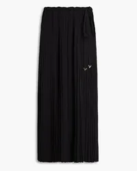 Valentino Garavani Pleated silk-crepe midi skirt - Black Black