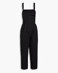 ba&sh Chad cropped cotton-poplin jumpsuit - Black Black