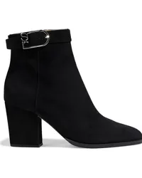 Sergio Rossi Buckled suede ankle boots - Black Black