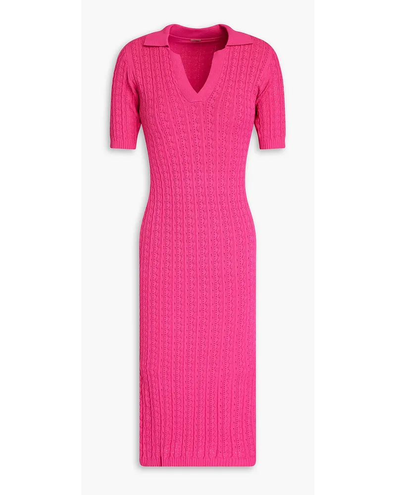 Pointelle-knit dress - Pink