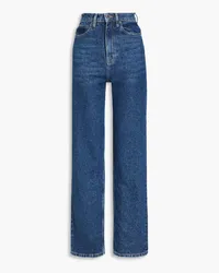 ROTATE Birger Christensen Embellished high-rise straight-leg jeans - Blue Blue