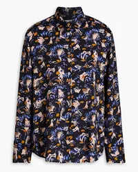 Paul Smith Printed crepe de chine shirt - Black Black