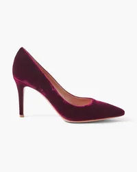 Gianvito Rossi 85 velvet pumps - Burgundy Burgundy