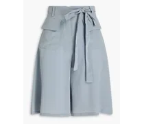 Silk crepe de chine shorts - Blue