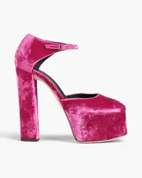 Giuseppe Zanotti Bebe velvet platform pumps - Pink Pink