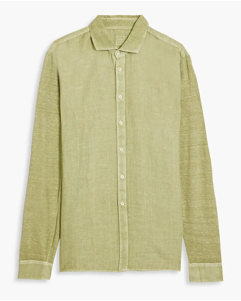 120% Lino Linen shirt - Green Green