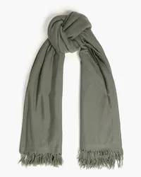 Rick Owens Frayed cashmere scarf - Green Green