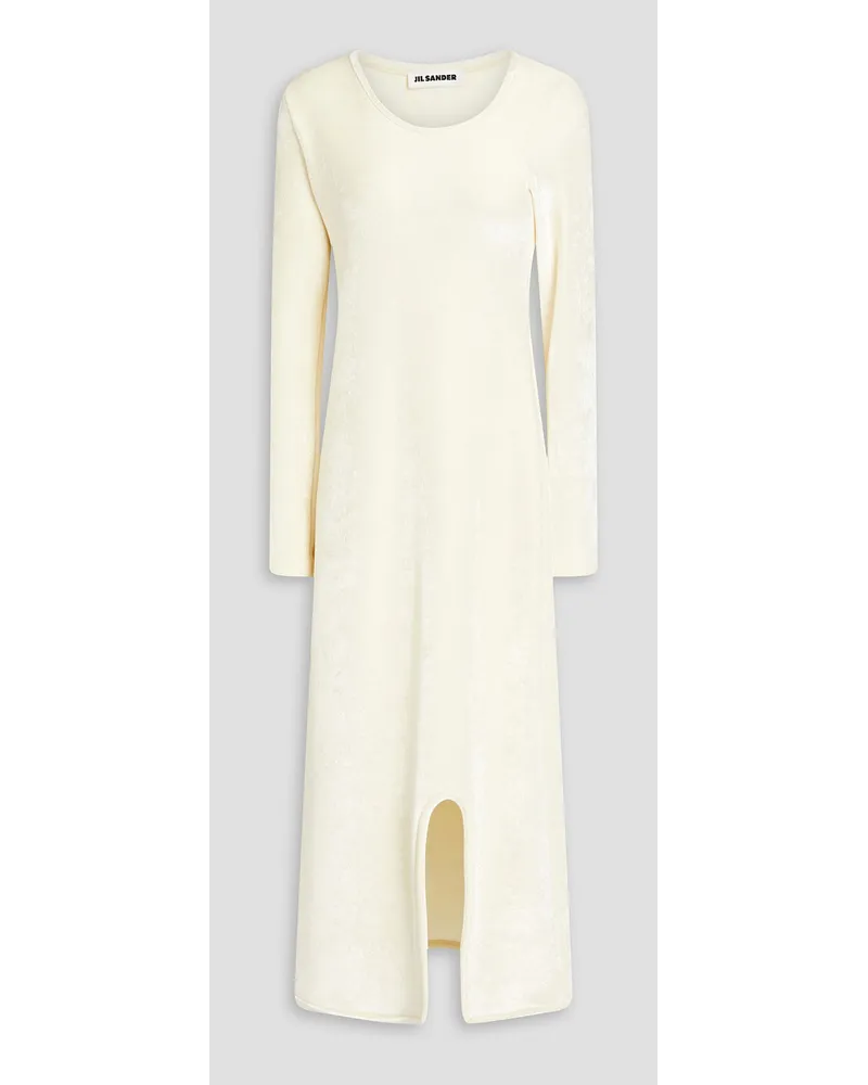 Jil Sander Velvet midi dress - White White