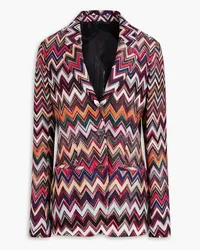 Missoni Metallic crochet-knit blazer - Pink Pink