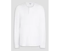 Slub cotton-jersey Henley T-shirt - White
