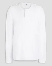 James Perse Slub cotton-jersey Henley T-shirt - White White