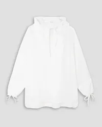 Ferragamo Silk-blend hoodie - White White