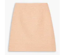 Sequin-embellished cotton-blend tweed mini skirt - Pink