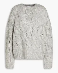 Brunello Cucinelli Metallic cable-knit sweater - Gray Gray