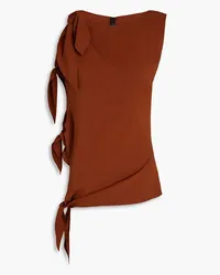 Petar Petrov Silk crepe de chine top - Brown Brown