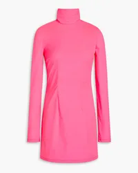 Philosophy Di Lorenzo Serafini Neon shell turtleneck mini dress - Pink Pink