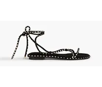 Donna polka-dot suede sandals - Black