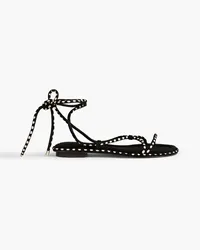 Alexandre Birman Donna polka-dot suede sandals - Black Black