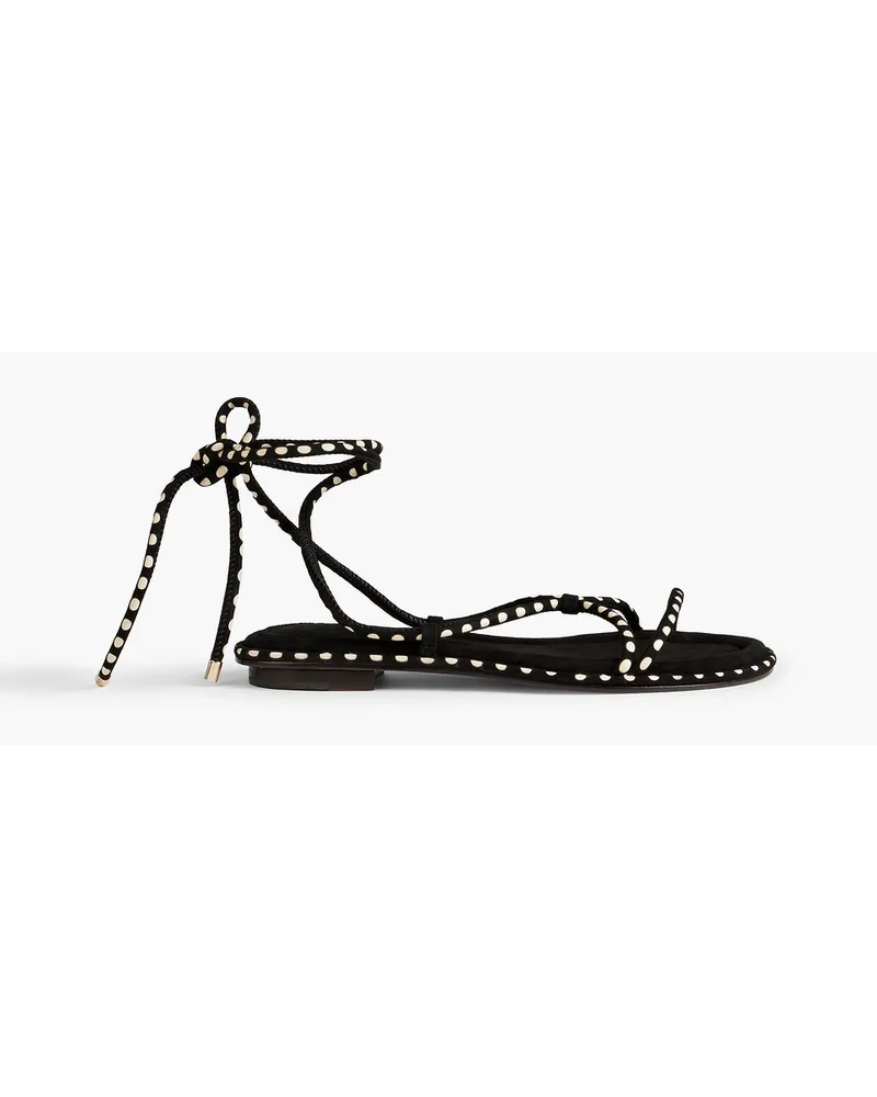 Alexandre Birman Donna polka-dot suede sandals - Black Black