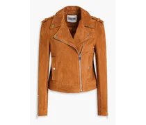 Suede biker jacket - Brown