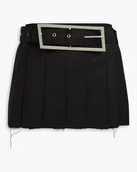 16ARLINGTON Nimue pleated wool-blend mini skirt - Black Black