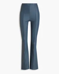 ROTATE Birger Christensen Stretch-leather flared pants - Blue Blue