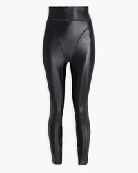 Alexander Wang Jacquard-paneled printed stretch-jersey leggings - Black Black