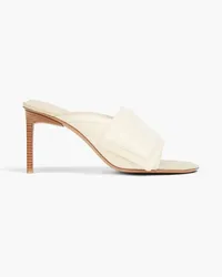 Jacquemus Aqua padded leather mules - White White