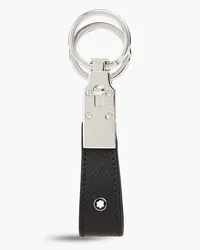 Montblanc Textured-leather keychain - Black Black