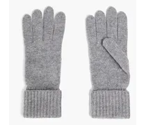 Mélange cashmere gloves - Gray