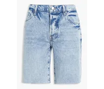 Le Slouch frayed denim shorts - Blue