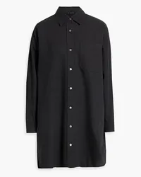 ATM Cotton-ripstop mini shirt dress - Black Black