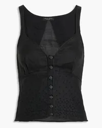 Rag & Bone Criseli broderie anglaise ramie top - Black Black