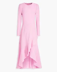 Oscar de la Renta Asymmetric wool-blend crepe dress - Pink Pink