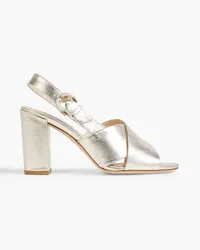 TOD'S Mirrored-leather sandals - Metallic Metallic