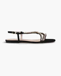 Stuart Weitzman Embellished suede sandals - Black Black