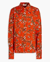 Tory Burch Floral-print cotton-poplin shirt - Red Red