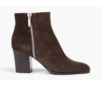 Suede ankle boots - Brown