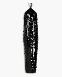 ROTATE Birger Christensen Sequined mesh midi dress - Black Black