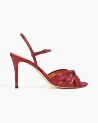 ba&sh Calypso knotted textured-leather sandals - Red Red