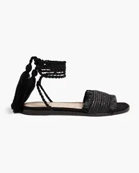 RED Valentino Faux raffia sandals - Black Black