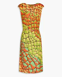 Emilio Pucci Belted printed jersey dress - Orange Orange