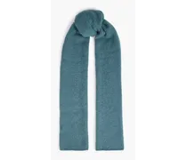 Brushed knitted scarf - Blue - OneSize