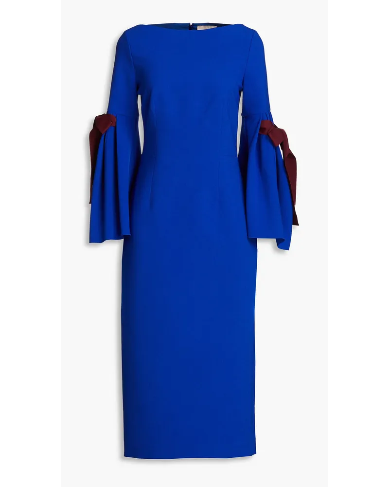 Roksanda Ilincic Venturi bow-embellished crepe midi dress - Blue Blue