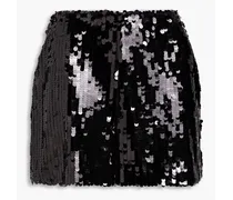 Sequined tulle shorts - Black