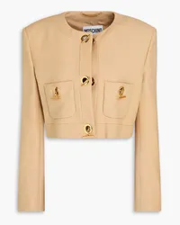 Moschino Cropped grain de poudre jacket - Neutral Neutral