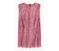 Metallic corded lace top - Pink